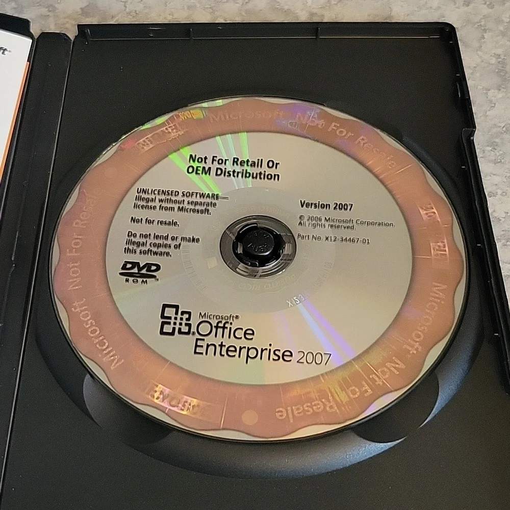 #8 Microsoft Office Enterprise 2007 disk